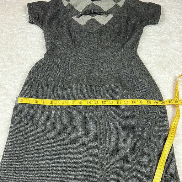 Vintage 50s 60s Kahn of Minneapolis grey sheath dress, size 15 - Picture 9 of 10